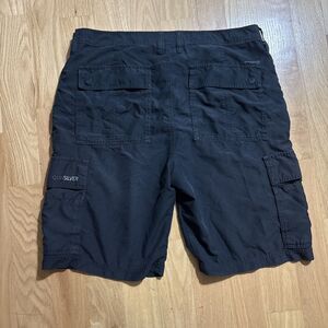 Quiksilver Cargo Shorts Mens 36 Black Amphibian Hybrid Utility Board Shorts